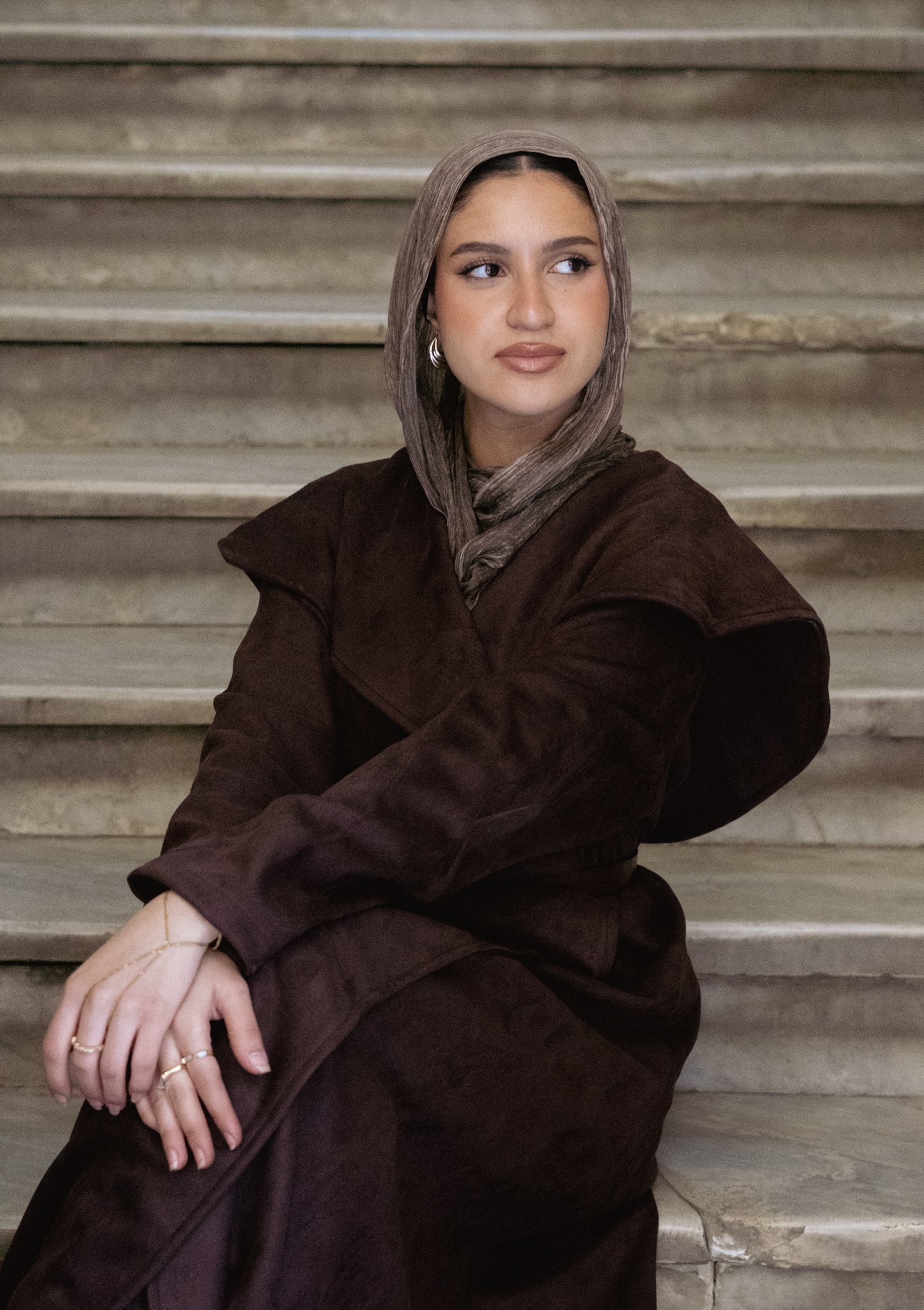 Chocolate cape dress