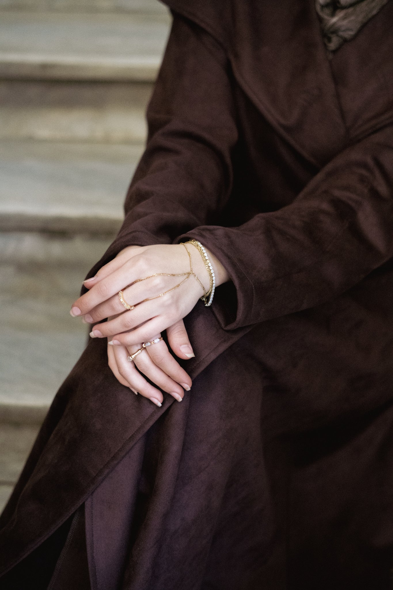 Chocolate cape dress