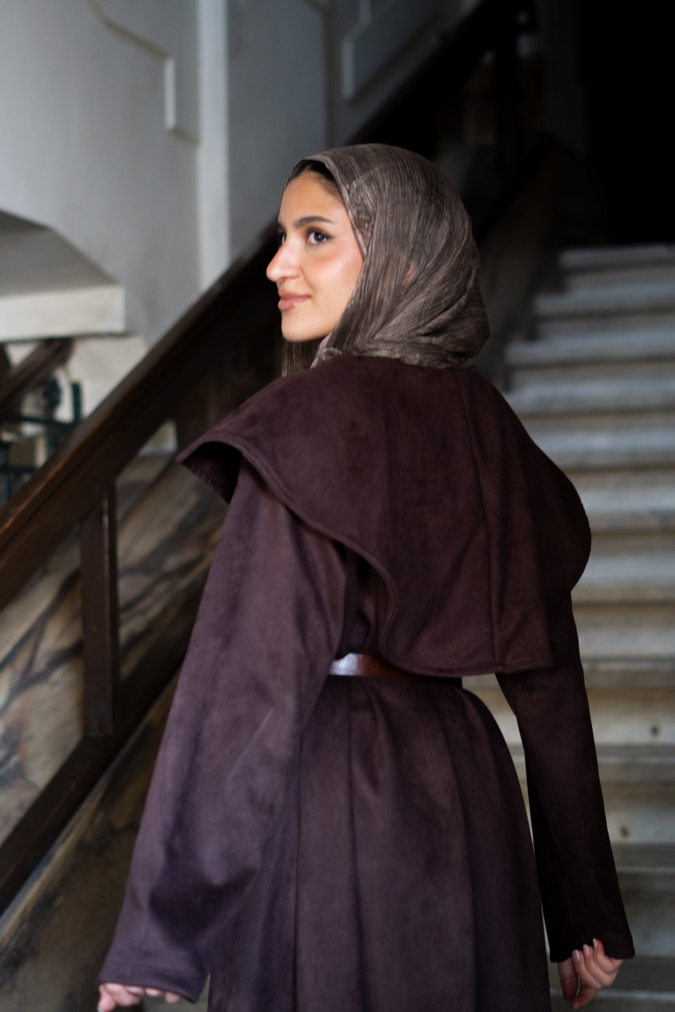 Chocolate cape dress